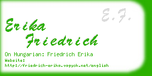 erika friedrich business card